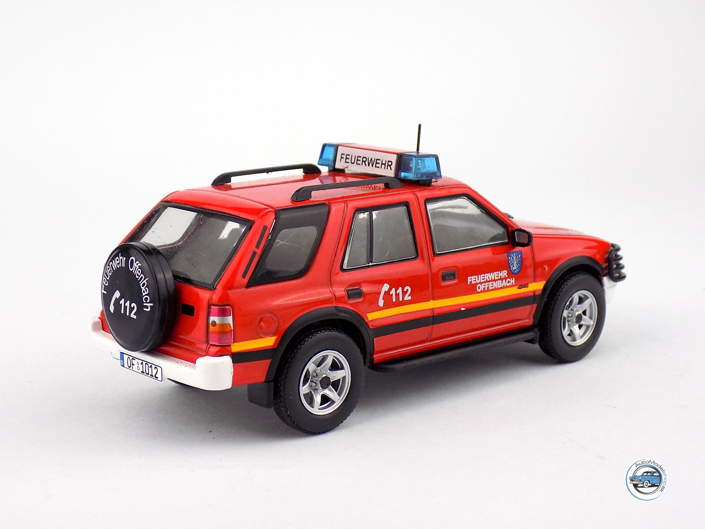 OPEL FRONTERA A FEUERWEHR – HASIČI NEMECKO – 1:43 DeA ( Bazárový tovar ) – Obrázok 3